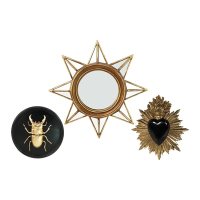 Lot ex-voto, déco insecte et étoile EMDE