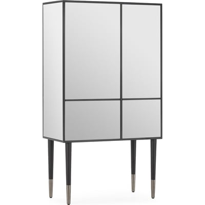 Meuble bar bois et miroir style glamour RECOLLECTION