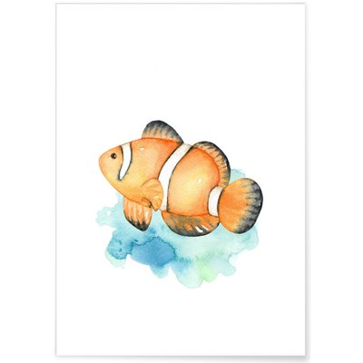 Affiche Enfant Poisson Clown L'AFFICHERIE