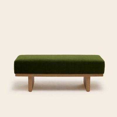 Banc en Bois et velours lumineux  ANCA MADURA