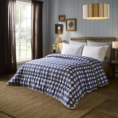 10.5 Tog Coverless Duvet Set Gingham NIGHT LARK