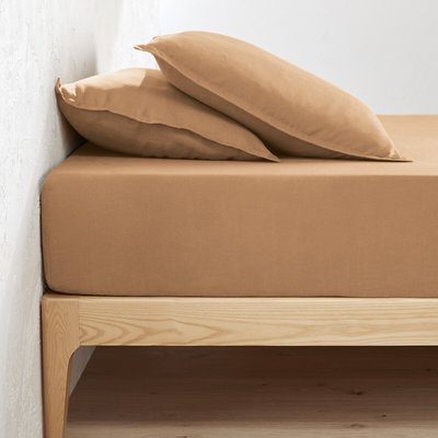 Drap housse lin lavé, bonnet 30cm, Linot LA REDOUTE INTERIEURS