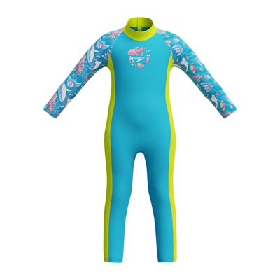 Combinaison de bain 1 pièce long à manches longues motif/style animaux marins SPEEDO