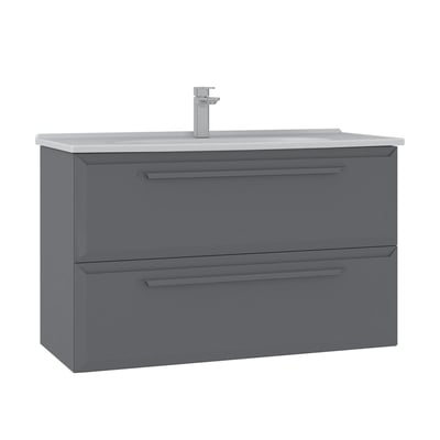 Meuble 2 tiroirs 100 cm + vasque NEREE PIER IMPORT