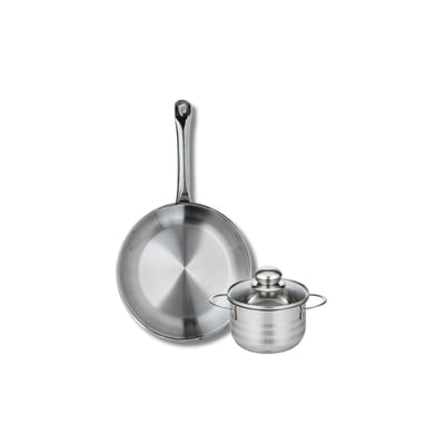 Batterie de cuisine 1 poêle 28cm + 1 faitout 14cm PROFI BRILLANT ELO