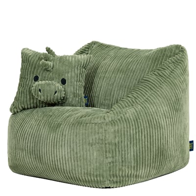 Pouf fauteuil enfant avec coussin animal en velours côtelé Oeko-Tex® - NATALIA ICON