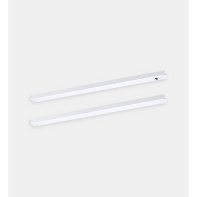 Kit Démarrage D'éclairage Sous-meuble 2 X 4w 500lm 3000k Pir 230/24v Blanc Dépoli PAULMANN