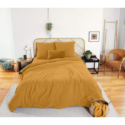 Parure housse de couette gaze de coton unie C DESIGN HOME TEXTILE