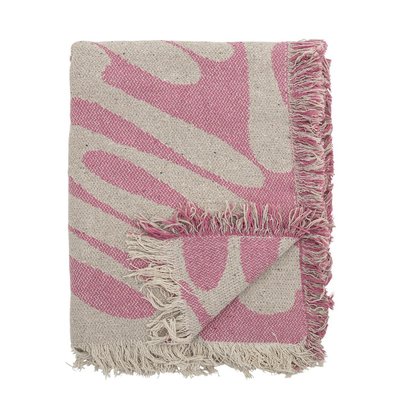 Plaid coton recyclé franges  ALK BLOOMINGVILLE