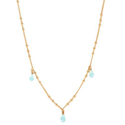 Collier  aigue marine doré - danae CAROLINE NAJMAN
