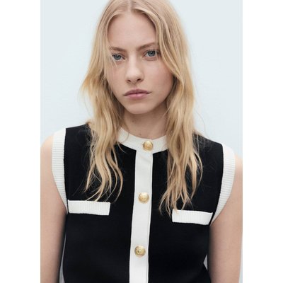 Gilet maille liserés contrastants MANGO