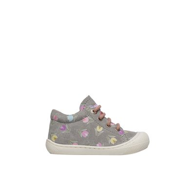 Chaussures premiers pas en suède avec imprimé tulipes COCOON NATURINO