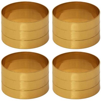 Set de 4 ronds de serviettes en métal doré Royal CMP