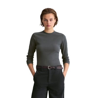 T-shirt long slim en jersey côtelé MARC O’POLO DENIM