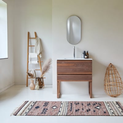 Meuble Salle De Bain en Noyer massif, EDGAR TIKAMOON