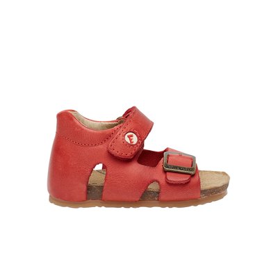 Sandales en cuir avec boucle et scratch BEA FALCOTTO