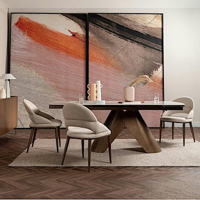 Table en céramique blanche 180-240 cm SEMPIONE PIER IMPORT