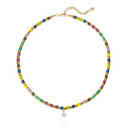 Collier avec perles et pampille en crystal SARBAKANE HIPANEMA