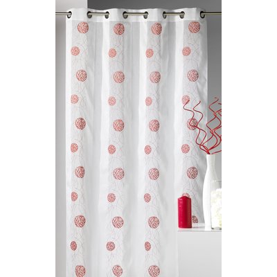 Voilage Raffiné fantaisie brodé ronds HOME MAISON