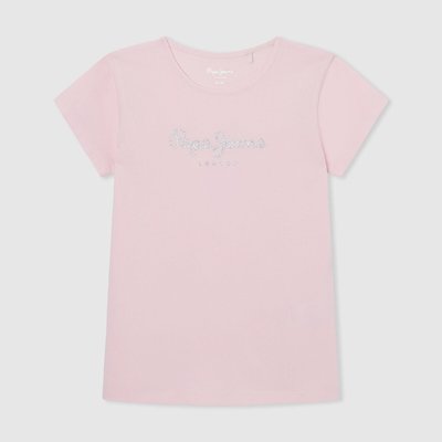 Logo Print Cotton T-Shirt with Short Sleeves PEPE JEANS
