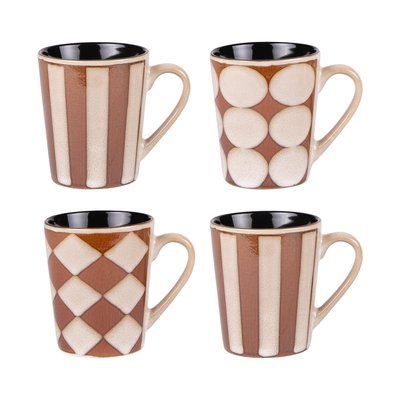 Coffret de 4 mugs   40 cl-SHELBY TABLE PASSION