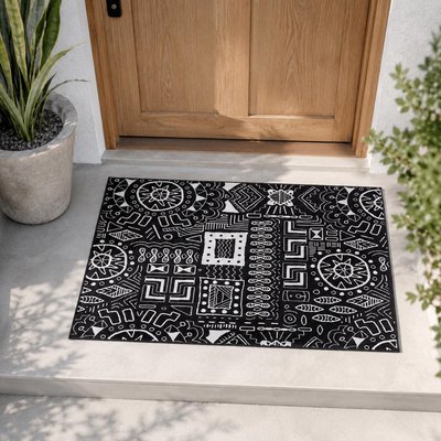 Tapis chambre tissé motif ethnique LYN1 MOTIF UN AMOUR DE TAPIS