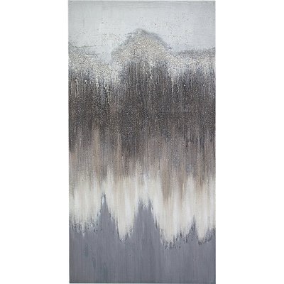 Tableau abstrait contemporain tons    sur toile RECOLLECTION
