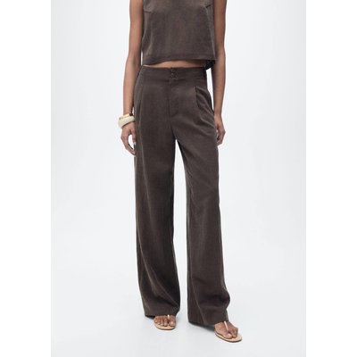 Pantalon Lyocell droit à pinces MANGO