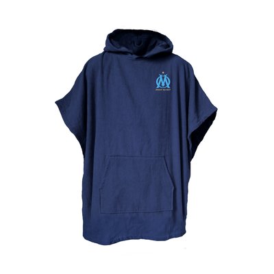 Poncho de bain Enfant 100% Coton, OM LOGO OLYMPIQUE DE MARSEILLE