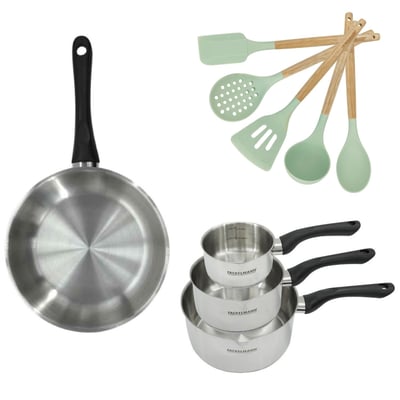 Batterie de cuisine 1 poêle 28cm + 3 casseroles 12/16/20cm FACKELMANN