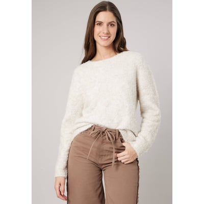Pull femme en maille duveteuse effet brillant EDNA DEELUXE