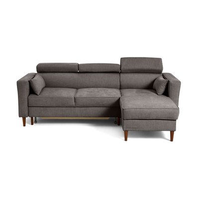 Canapé d'Angle Convertible en Tissu texturé 4 places - ALICANTE LISA DESIGN