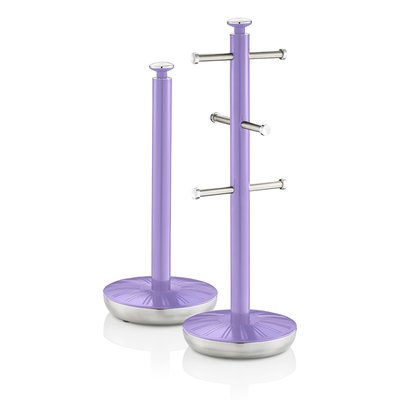 Retro 6-Mug Tree & Kitchen Roll Holder Set SWAN