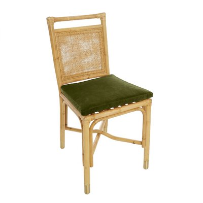 Chaise rotin et velours RIVIERA KOK