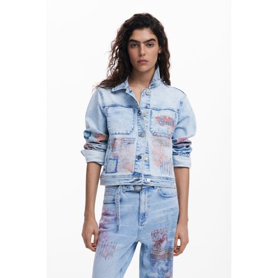 Veste en jean à patchs DESIGUAL