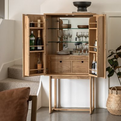 Fallon Oak Cocktail Cabinet SO'HOME