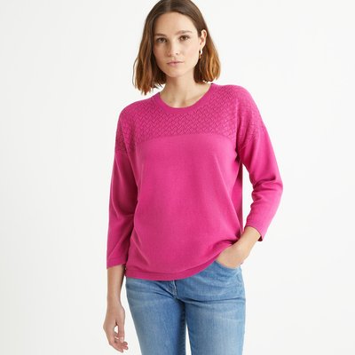 Crew Neck Pointelle Jumper ANNE WEYBURN