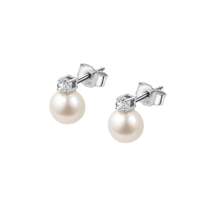 Boucles d'oreilles en or blanc 375 BOUQUET BLUESPIRIT