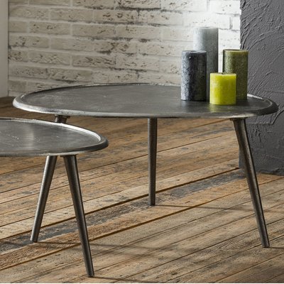 Bout de canapé vintage en métal noir 73 cm TRIBECA PIER IMPORT