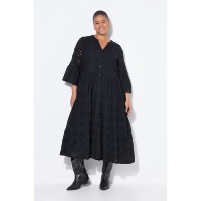 Robe maxi à volants. Manches 3/4 et broderie STUDIO UNTOLD