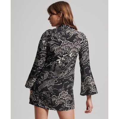 Robe courte imprimée à manches longues SUPERDRY