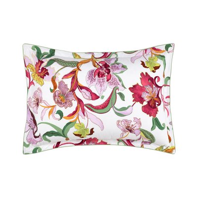 Taie d'oreiller en percale de coton rose, AMALFIA OLIVIER DESFORGES