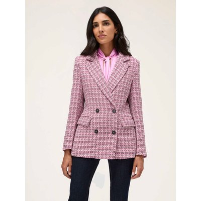 Veste blazer en tweed de coton mélangé avec doublure intérieure ton sur ton MOTIVI
