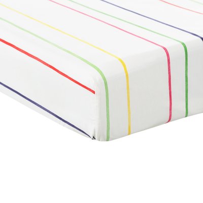Drap housse coton ROSELLA CARRE BLANC