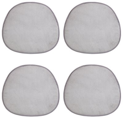 Galettes de chaise velours INGA-lot de 4 MAGMA HEIMTEX