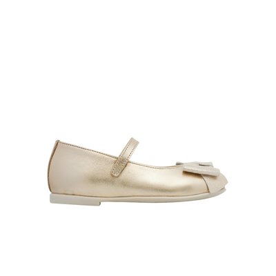 Ballerines en cuir avec fleur appliquée ANABA NATURINO