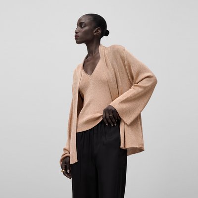 Veste kimono en maille métallisée ADOLFO DOMINGUEZ