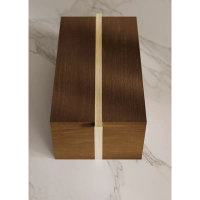 Grande boîte carrée en bois bicolore MANGO HOME