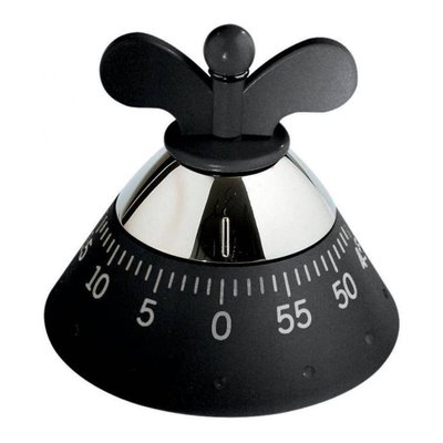 Minuteur Noir En Résine Chef Eric Alessi ALESSI