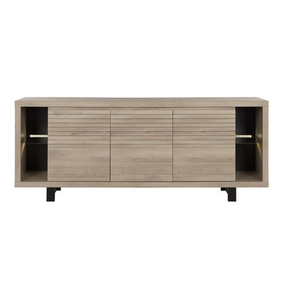 Buffet bas 3 portes chêne L220cm - Fabrication Française CALICOSY